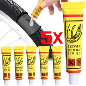LCX 5Pcs Tire Repair Glue Bicycle Tyre Inner Tube Repair Tool Car Motorcycle Puncture Liquid Repair Glue Universal Portable Rubber Cement