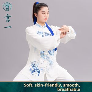 Phoenix Embroidery Sequined Womens Tai Chi Costume High Elasticity