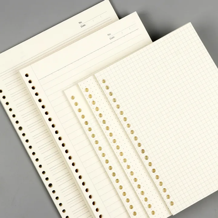Connell Paper B5 Loose-Leaf Paper Refill 26-Hole Connell A4 Gingham Horizontal Grid ...
