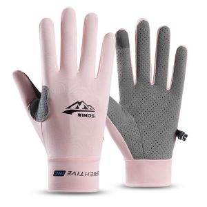 Summer UV Protection Ice Silk Gloves Cycling Fishing Touch Screen Gloves Anti-slip Hiking Cooling Breathable Driving Sun Gloves