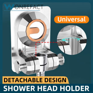 Shower Head Holder Adjustable Shower Head Holder Wall Mounted Screwless Shower Bracket Bathroom Accessories