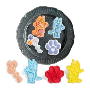 Bluey Bingo Cute Cookie Cutters Plastic 3D Cartoon Pressable Biscuit Mold Cookie Stamp Kitchen Baking Pastry Bakeware Tools