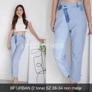 CELANA JEANS WANITA BF URBAN 2 TONE - SYS CLOTHIER