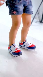 HIPZI Sepatu Anak Sneakers Anak Perempuan Laki Laki Cowok Cewek Tk Sd Paud HNB Hitam Merah Terbaru 2023