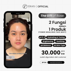 Bundle 2 PCS TERATU BEAUTY The Gift of Rose Soothing & Brightening Toner Spray