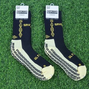 Savior Kaos Kaki Anti Slip Pendek Kaoskaki Olahraga Futsal Sepakbola Savior Hitam Putih