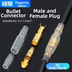 YUANYING | Bullet Connector Mating Terminal Plug Wire Connectors 30 Sets