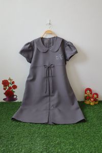 ชุดคลุมท้องสีเทาอ่อน เทาเข้ม อก34-42 นิ้ว แบบสุภาพคลุมเข่ามีเชือกผูกหลังปรับสายถึงคลอด