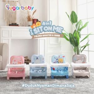 SUGARBABY 4in1 SitOnMe Folded Booster & Chair / Sit On Me Kursi Makan Duduk Bayi