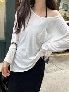 Loose Fit Bamboo Rayon Thin Air Conditioning Sun Protection T-Shirt Women Spring Autumn Casual Style Long Sleeve round Neck Top