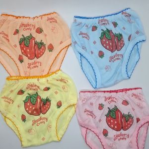 ISWA - 1PCS Celana Dalam Anak Perempuan Murah Gambar Buah Strowberry Usia 1 - 2 Tahun Bahan Katun