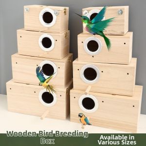 HUAAOBAI | Outdoor Wooden Bird Nest Box With Perch