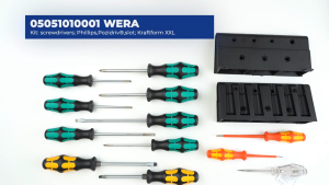 WERA Kraftform XXL 12-Piece Screwdriver Set (05051010001) | German Engineering | VDE Insulated | Laser tip Anti-Slip | Heavy Duty Chisel driver
