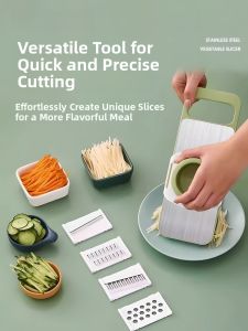 Multi-Functional Kitchen Vegetable Cutter Home Use Potato Thread Slicer Hand Protection Thin Slice Tool Japanese Style