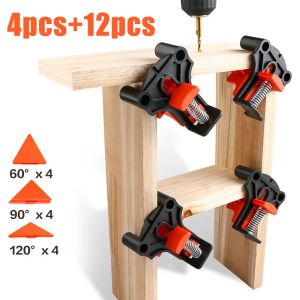4pcs Woodworking Clamp Right Angle Fixing Clips Picture Frame Corner Clamp Plastic Clamp Hardware Clamp Hand DIY Fixture Tool