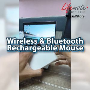 [Ready Stock] Rechargeable Wireless Mouse - Dual Mode Bluetooth & 2.4G Wireless Laptop Tablet Type C Port Silent Click