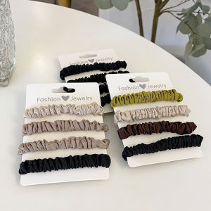 Adult Hair Ties No Damage Elastic Hair Bands Womens Hair Accessories Soft Satin Hair Bands Non-Tightening Hair Ropes