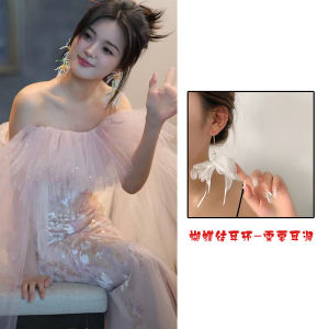 Pink French Style Bridal Morning Robe Womens New Chinese Style Light Wedding Dress 2024 New High-End Backyard Ceremony Gown