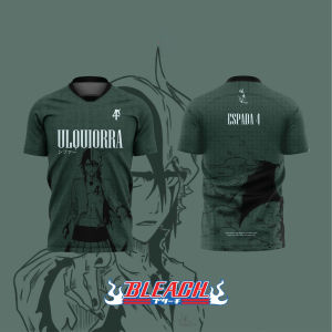 Bandai | 2026 Bandai BLEACH Anime ULQUIORRA 3D Print Football Jersey for Mens Tshirt Summer Sports Casual Loose Tees Kids/Adult Y2k