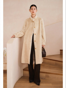 Thermal Chinese Style Long Eco-friendly Fur Imitation Jacket