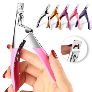 Fake Nail Cutter Type U Word False Tips Professional Nail Clippers Stainless Steel Straight Edge Cutters Manicure Nail Art Tools