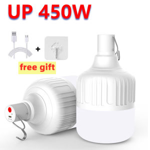 USB Rechargeable LED Emergency Light Portable Lantern Lighting Power Outage Outdoor Hiking BBQ Camping Light bulb Flashlight