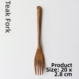 Traditional Japanese Style Solid Wood Spoon Fork Black Walnut Wooden Fruit Fork Spoon Soup Spoon Home Use Dining Table Utensils