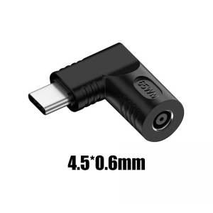 JCD | Cáp Chuyển Đổi Nguồn DC 65W Từ Đầu Cái Sang Đầu Đực USB Type-C Hỗ Trợ Sạc Nhanh Tương Thích Với Máy Tính Xách Tay HP Dell Lenovo MacBook Xiaomi