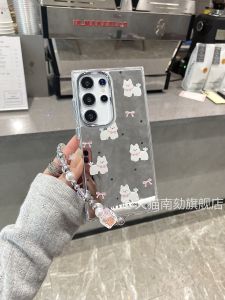 Ultra Beautiful Mirror Protection Case with Lanyard Anti-Fall for S25Ultra S25Edge S23Plus S24A54A55 S22S21 Unique Anti-Fall for S20