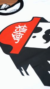 Kick Denim - T shirt Pria Lengan Pendek Putih | Ts Bazola