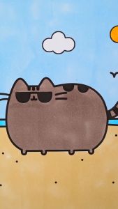 Pusheen Cat - Set 10 Tờ Tranh Tô Màu A4 A5 Dành Cho Màu Sáp Màu Chì - TRANH TÔ MÀU COLOR LAND