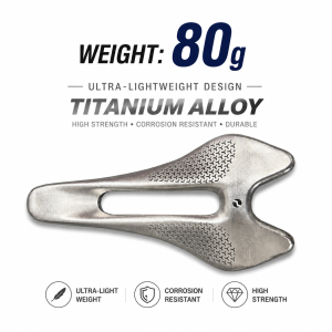 PLSELIS | Plselis all titanium seat cushion ultra light 80g road bikeintegrated titanium alloy 3D printing hollow breathable high-strength