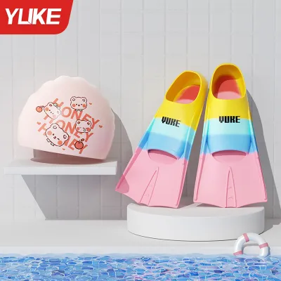 YUKE | Training Swim Fins for Kids and Adults Short Silicone Fins