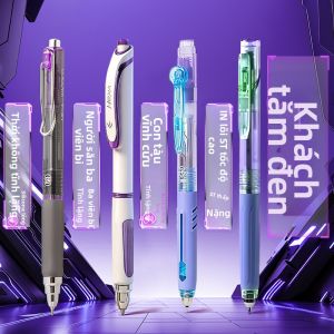deli | Bút Thi Viết Chảy Lẹ và Khô Nhanh cho Học Sinh Trung Học Cơ Sở và Phổ Thông Thân Bút Lục Giác