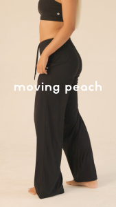 Moving Peach Women Wide-Leg Pants Comfortable Adjustable Waist String Loose Sports Pants Running Pilates Daily wear ELD(drawstring)