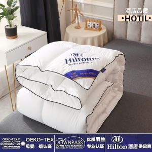 Hotel Quilt Winter Quilt Cotton Quilt Thickened Warm Feather Velvet Fiber Spring and Autumn Duvet Insert Single Double Student Air Conditioning Mattress