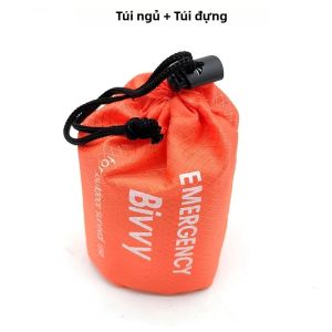 EELHOE | Túi Ngủ Khẩn Cấp Siêu Nhẹ Chống Thấm Nước Giữ Nhiệt Dành Cho Cắm Trại Đi Bộ Đường Dài Sinh Tồn Giữ Ấm Cỡ Người Lớn Chất Liệu Bông.
