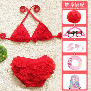 Fast-Drying Childrens Bikini Swimsuit Girls Split Swimwear Cute Internet Celebrity Design Ideal for Kindergarten Kids