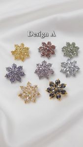 Sv Premium Kerongsang Bahu Zircon Brooch Pin Peniti Tudung Fashion Jewellery Exclusive Hijab Pin With FREE Box