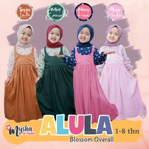Gamis Anak Perempuan / Overall Anak ALULA Blossom Overall By Mysha Kids Muslimah untuk usia 1-8 thn