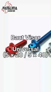 Baut Probolt Visor Pendek 5x20 Panjang 5x40 Drat Halus Universal-Untuk Semua Jenis Motor NMAX-Aerox-Lexi-Mio-PCX-Beat-Vario-ADV Baud-Windshield-Wind-Win Shield-Shild-Sil Merah-Silver-Biru-Kuning