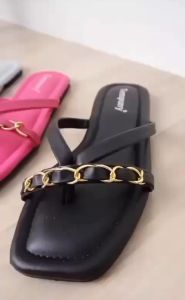 LN Teplek Kasual Sandal Jepit Slip-On Anti Licin Variasi Rante Tp09