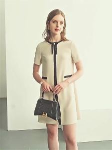 FAMANXUAN | French Style Short Sleeve Summer Dress for Petite Women