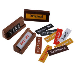 Wooden Mini Price Cubes Display Jewelry Pricing Tag Number In Dollar Currency Block Stick White Black Letter