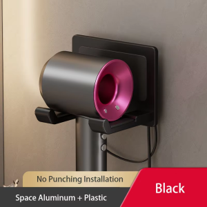Bathroom Hair Dryer Holder Hairdryer Storage Rack Without Punching Toilet Multi-function Organizer