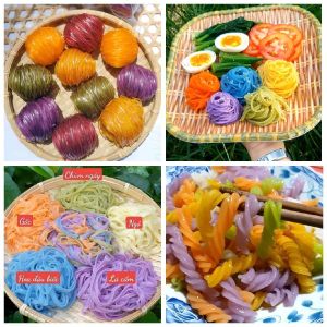 Combo 2Kg Gồm: 500gr Hủ Tiếu Rau Củ + 500gr Bún Rau Củ + 500Gr Phở Rau Củ + 500gr Nui Xoắn Rau Củ (Tặng kèm 500gr nui xoắn rau củ)