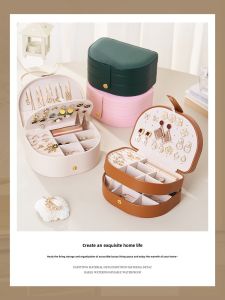 Jewelry Box 2024 New Arrival High-Grade Large Capacity Stud Earrings Necklace Box Ring Box Multi-Layer Ornament Storage Box Classy