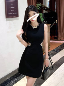 Cao Cấp Không Tay Nút Bướm Đầm Kim Sa Lấp Lánh Và Hạt Phong Cách Pháp Kim Cương Tôn Tạo Hứa Bầu Dành Cho Nữ