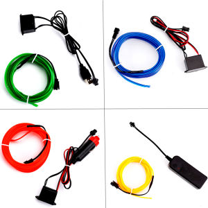 5~1M Multicolor Led Strip Lights Flexible Neon Light EL Wire Dance Party Atmosphere Decor USB Battery Box Driver Light String