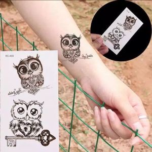 Sticker Tattoo Temporary Tato Temporer Tahan Air Anti Air Tahan Lama Bisa Dihapus Motif Burung Hantu Kecil Imut